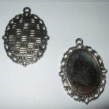 OVAL ANTIQUE SILVER BRONZE