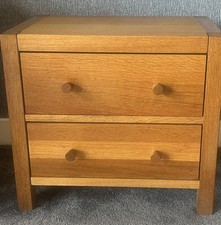 Laura Ashley Brompton Freestanding Oak Bedside Cabinet / Lamp Table Excellent