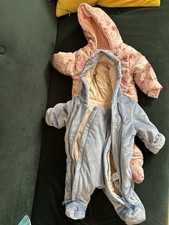 Next Marks spencer 2 Snowsuits Baby Girl Up To 1 Month And 0-3 Months
