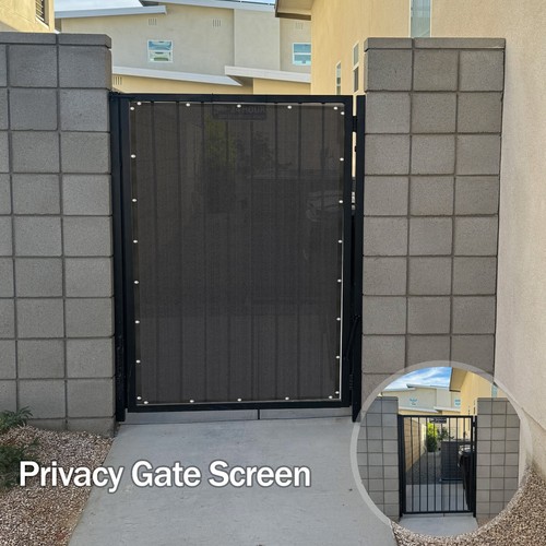 Black gate privacy screen - black,