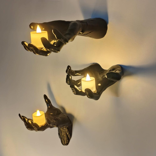 Gothic hand wall - wall, candle