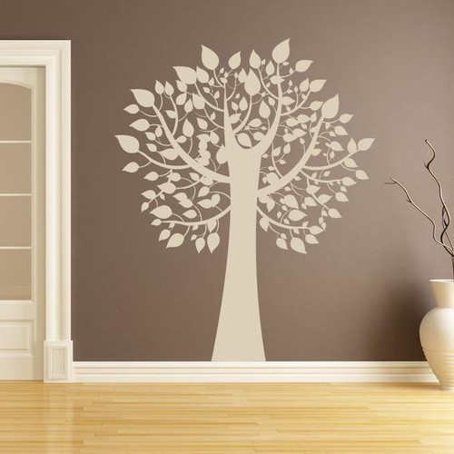 Tree with leaves - with,