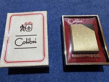 Original Vintage Gold Tone Colibri Monomatic Gas Pocket Lighter 1970s Boxed