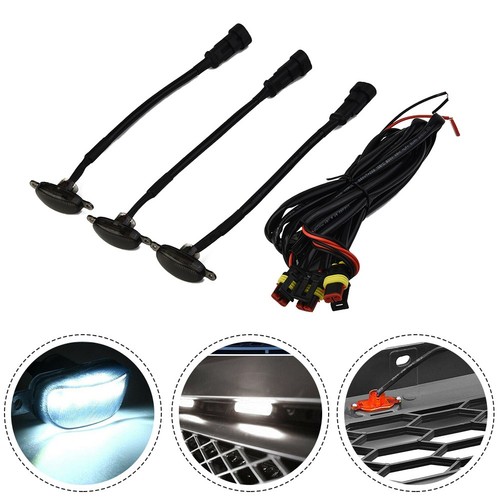 Pcs led white front grill - led,