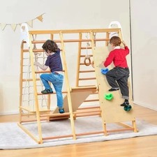8 in 1 Wooden Climber Playset