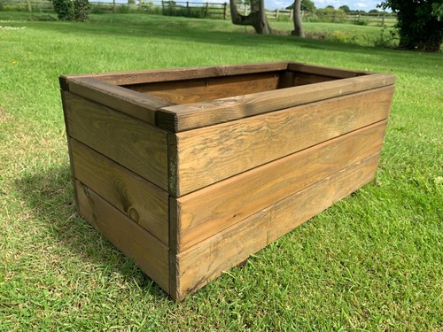 Wooden box planter garden - wooden,