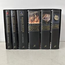 Harry Potter Adult  Edition Hardcover Part Set 6 Books Boxed Black Covers Rare M