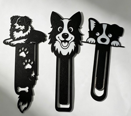 Border collie bookmarks set - collie,