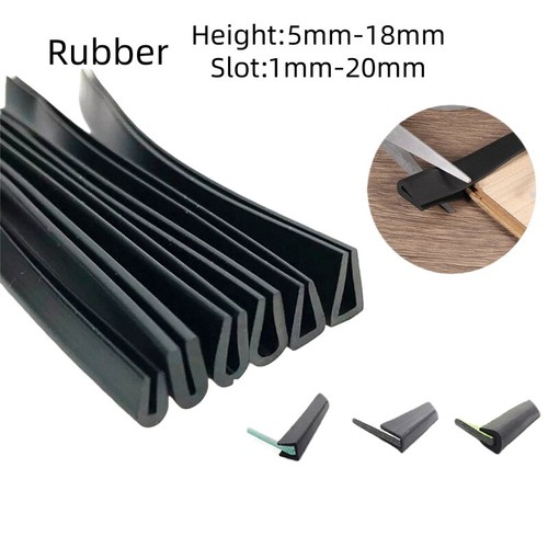 Black rubber channel edging - black,