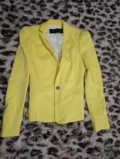 Zara Yellow Blazer Size S, Shoulder Puff  Longs Sleeve