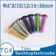 TC4 Titanium Alloy Countersunk Screws M4*8/10/12/14/16/18/20/25/30/35/40~50mm