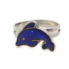 Mood Ring / Thermochromic Ring - Colour Change Sea Life Design Adjustable Unisex