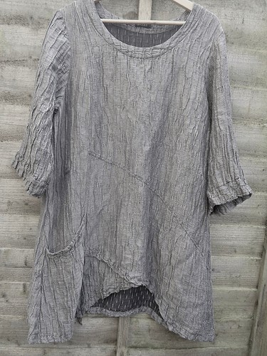 Grizas grey crinkle tunic - grizas,
