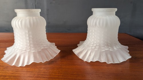 Vintage frosted glass - 2x,