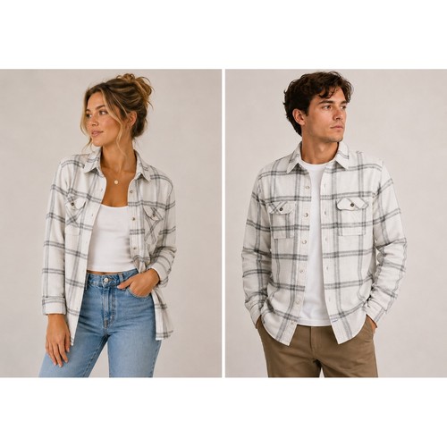 Neill mens cream grey plaid - o'neill,