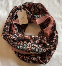 SEASALT Womens Everyday Circle Scarf - Mallow Bloom Border Pink Grass - New