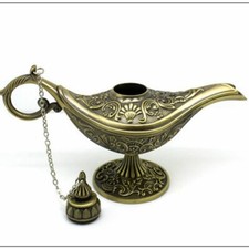 Collectable Legend Aladdin Magic Genie Light Lamp Wishing Oil Gold Classic 1pc