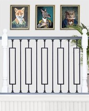 Set of Two Metal Stair Spindles - Pattern 10 - with Landing Brackets