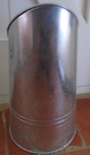 Galvanized Finish Double Handled Coal Scuttle Hod vintage good condition