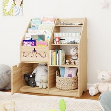 Wooden Bookshelf Children's Bookcase Storage Book Rack Toy Organiser Cabinet
