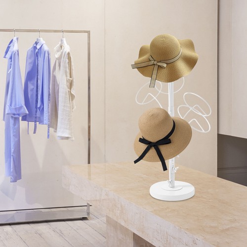 Freestanding white metal hat - white,