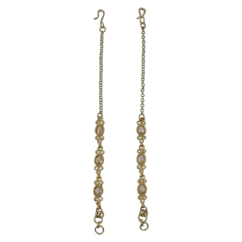 Gold kundan sahara - gold, ear
