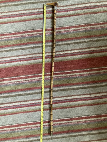 Antique wanghee cane stag horn - cane,