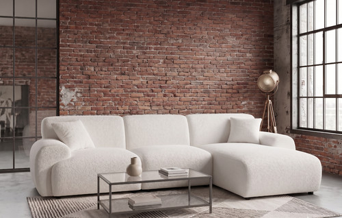 Modern boucle corner sofa - boucle,