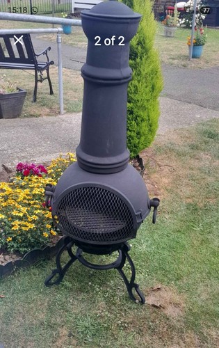Cast iron chiminea patio - iron,
