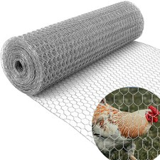 25M Galvanised Welded Wire Mesh Panels Chicken Run Rabbit Hutch Pet Coop Fence