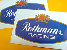 ROTHMANS RACING STICKERS Classic Race Rally Motorsport 2 x 125mm