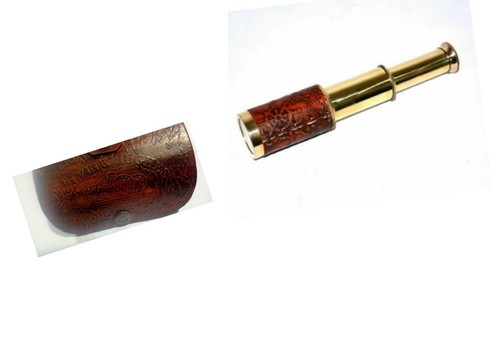 Brass nautical telescope - nautical,