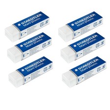 6 x Staedtler Mars Plastic Rubber Erasers