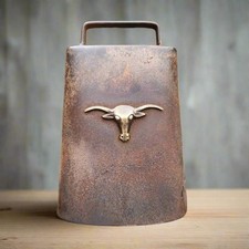 Cow Bell Cast Iron With Raised