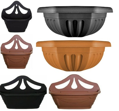 Plastic fence wall pot - wall,