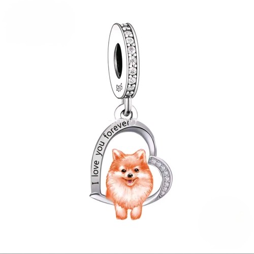925 silver pomeranian - pomeranian, dog