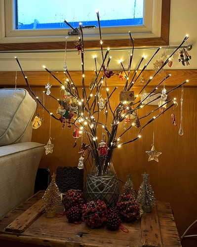 Led twig branch lights warm - 2x,