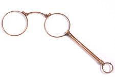 Antique Lorgnette Glasses Bronze, Folding Late 19th / Early 20th Century
