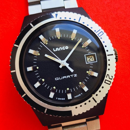 Lanco quartz watch - lanco, black