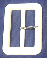 NEW WHITE PLASTIC SPARE REPLACEMENT BELT BUCKLE 2" 5cm BELT WIDTH