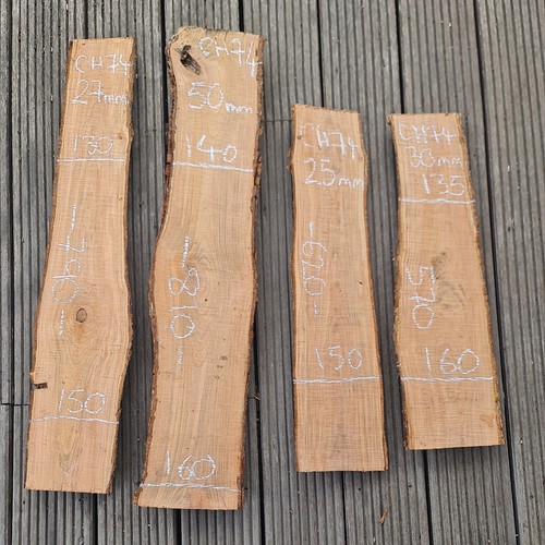 Live edge cherry slabs - x4,