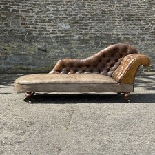 Antique leather chesterfield - antique,