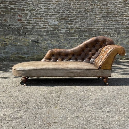 Antique leather chesterfield - leather,