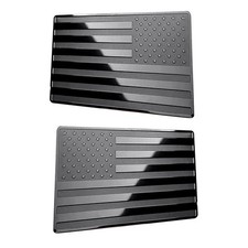2Pcs Car Truck Metal USA Flag Sticker American Decal Body Emblem Accessories 3D