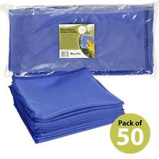Microfibre Glass Cloth Bulk Pack For Home Business Soft Weave Blue Square 40cm