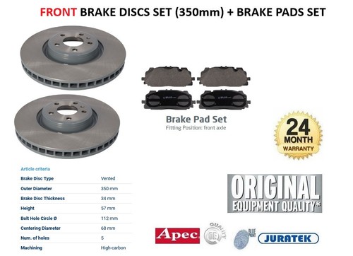 Front brake discs - discs, set