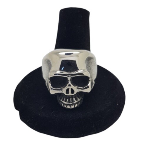 Mens skull ring - ring, stainless