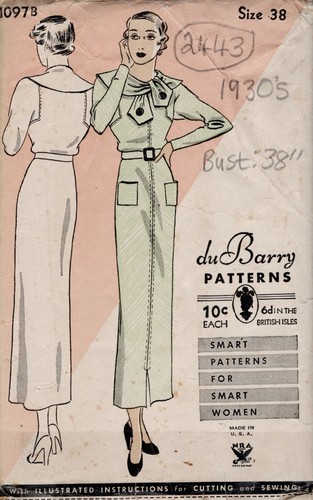 1930s vintage sewing pattern - vintage,