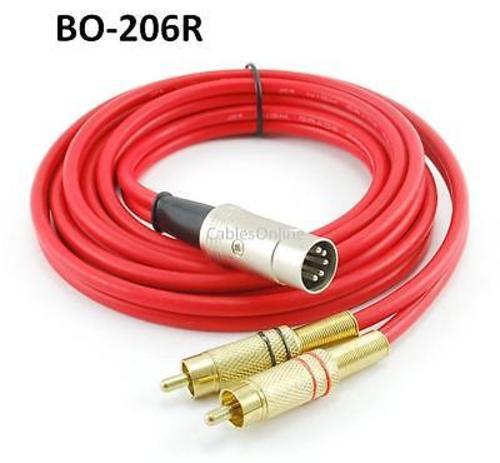 6ft pin din - din, 2-rca