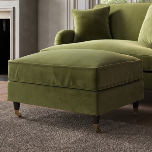 Large olive green - olive, velvet